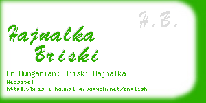 hajnalka briski business card